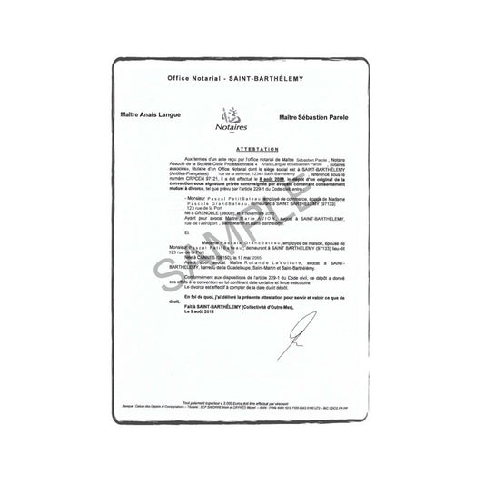 DIVORCE CERTIFICATE TRANSLATION - ترجمة وثيقة طلاق