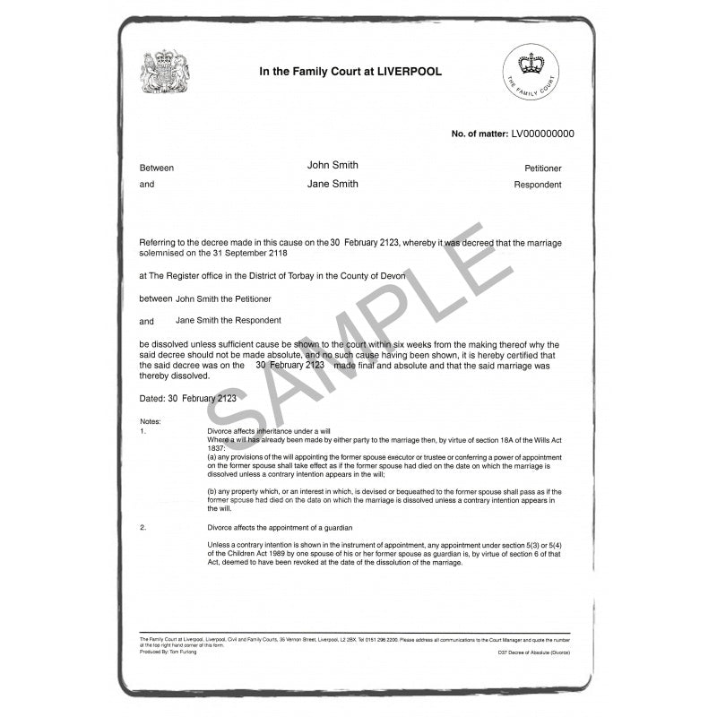 DIVORCE CERTIFICATE TRANSLATION - ترجمة وثيقة طلاق
