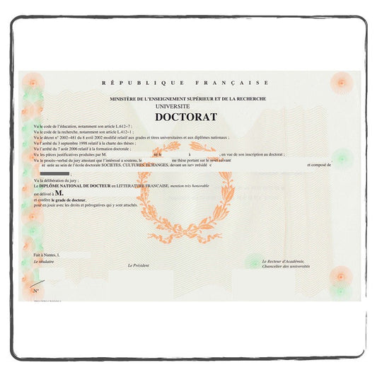 DOCTORATE DEGREE / PHD - CERTIFIED TRANSLATION