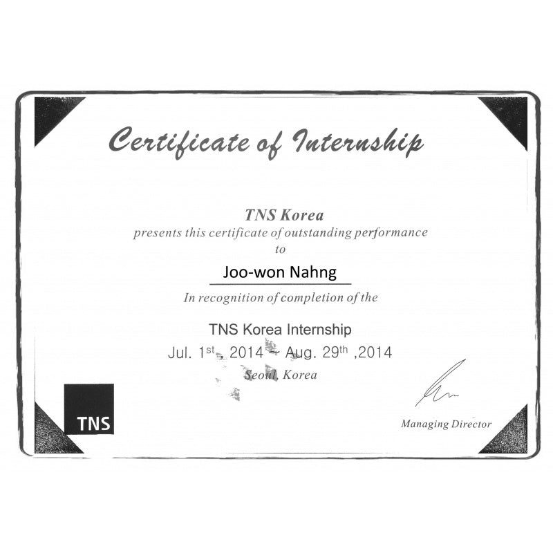 INTERNSHIP CERTIFICATE - CERTIFIED TRANSLATION